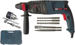 Inditrust Machine with 3 SDS Bits,2 Chisel,13mm Drill key and Adapter set Drill Machine with 3 SDS Bits,2 Chisel,13mm Drill Chuck key and Adapter set Rotary Hammer Drill