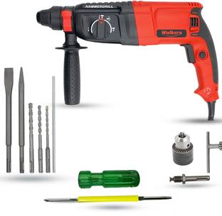 Walkers WKCB392M1 26mm Hammer Impact Drill Machine Forward/Reverse Rotation with 5Pcs SDS Plus Bits fo...