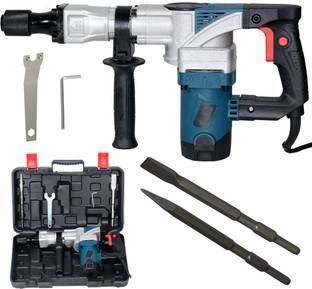 Digital Craft Electric Demolition Hammer 1400W – 7kg Concrete Breaker Tool with Hex Chisels, 3000RPM, ...