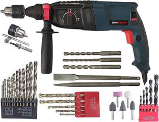 Inditrust new and 13mm drill chuck & Adaptor 13pc HSS 5pc Masonry 5pc Wood 5pc Stone BLUE Rotary Hamme...