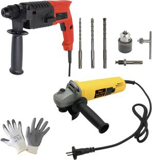 Hillgrove HGCM1027M1 20mm Hammer Impact Drill Machine Forward/Reverse Rotation with 100MM Angle Grinde...