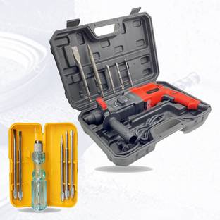 Hillgrove HGCM783M1 26mm Hammer Impact Drill Machine Forward/Reverse Rotation with 5Pcs SDS Plus Bit f...