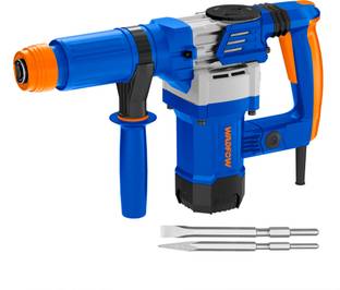 Wadfow Demolition Breaker | HEX Chuck System | 3700BPM 15J | with 2 Chisels | 6 Kg Anti-vibration Rotary Hammer Drill