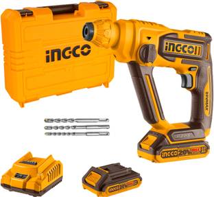 INGCO CRHLI201681 Hammer Drilling Machine with a Battery and Charger | 20V Lithium-Ion Rotary Hammer | Rotary Hammer Drill