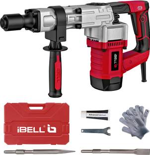 iBELL Demolition Hammer DH20-30, 6.2Kg, 1300W, Copper Armature, 3700 BPM, 16J Energy, 17mm HEX Chuck, ...