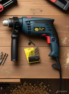 Mamodiaz Divs D-13RE Hammer Drill Machine With 13pcs HSS Drill Bit Set Impact Driver