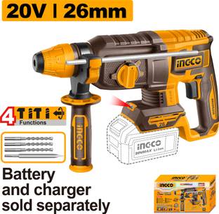 INGCO 20V 26mm Cordless rotary hammer Without Battery and Charger CRHLI26208 Rotary Hammer Drill