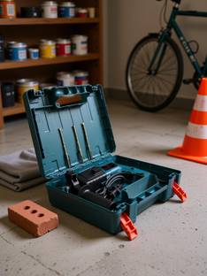 Hillgrove 100% Copper Winding HD20H5 All Purpose Impact Drill Machine with 3 Drill Bits for Making Hol...