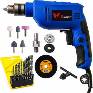 Mamodiaz Yiking 10LR(500W) Left Right Drill Machine Iron Cutting WithCom.set 13 pcs Drill bit 5 pcs Mo...