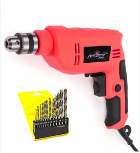 Mamodiaz AutoPower APP-1125 (10mm) 450W reversible with Left or Right Drill Machine Heavy Duty & 13pc ...