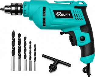 Mamodiaz Relfa RF-ED-10RF(10mm) Left Right Rotation reversible drill Machine with 5 bit Rotary Hammer ...