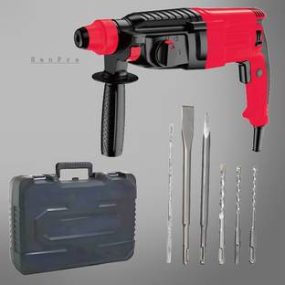 RanPra 26MM HAMMER DRILL MACHINE WITH 2 CHISEL, 3 DRILL BBITS AND 1 DEPTH MEASURE ROD Hammer Drill