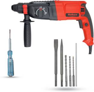 Walkers WKCB382M1 26mm Hammer Impact Drill Machine Forward/Reverse Rotation with 5Pcs SDS Plus Bits fo...