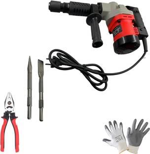 Hillgrove HGCM1057M3 17mm Demolition Chisel+Hammer Concrete Breaker Drill Machine with 8"inch Plier, S...
