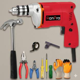 RanPra 10MM DRILL MACHINE WITH TOOL SET 16 KG BREAKER / DEMOLITION MACHINE HEAVY DUTY Hammer Drill