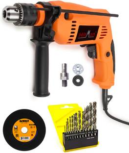 Mamodiaz Hitman HT-13C (13MM) Hammer Drill Machine & 13pc hss drill Bit With Iron Cutting & Complete s...