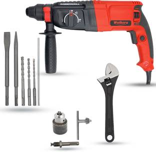 Walkers WKCB398M1 26mm Hammer Impact Drill Machine Forward/Reverse Rotation with 5Pcs SDS Plus Bits fo...