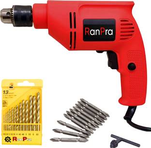 RanPra 10MM POWER DRILL WITH SCREWDRIVER BIT AND HSS DRILL BIT | 10MM DRILL HEAVY DUTY Impact Driver