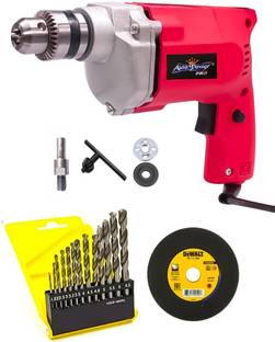Mamodiaz Auto Power AP-10mm Drill Machine with Iron Cutting & Complete Set With 13 pcs Drill Bit set I...