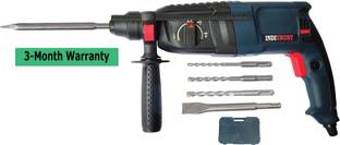 Inditrust 6 MONTHS WARRANTY 100% Copper Winding Heavy duty 1200W 26mm 2-26 DRE with 3 SDS Bits,2 Chisel,1 Depth Gauge, 13mm drill chuck and SDS adaptor Rotary Hammer Drill machine Rotary Hammer Drill
