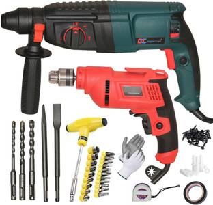 Digital Craft Powerful Drill Machine with 100% Copper Winding Durable Hand Tool 26MM Hammer, 10MM Dril...