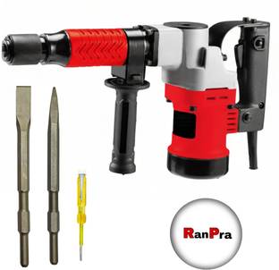 RanPra 5kg Electric Demolition Hammer + 2 Chisel Bits & Bonus Tester Hammer Drill