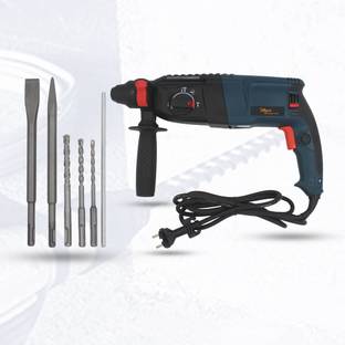 Hillgrove 100% Copper Winding H26H3 All Purpose 26mm Hammer Impact Drill Machine Forward/Reverse Rotaion with 5 Bits for Making Holes in Metal/Wood/Concrete Hammer Drill