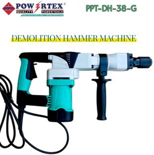 POWERTEX Concert Breaking and Wall Chipping Demolition Hammer Machine PPT-DH-38-G With 1150W Power Ham...