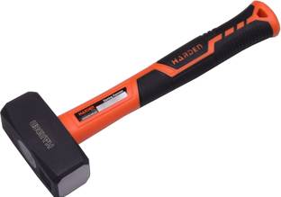 Harden 1000 grams (1KG) Professional Stoning Hammer, Forged Fine Grain Carbon Steel Head, Ergonomic Fiberglass Handle - 590061 Club Hammer