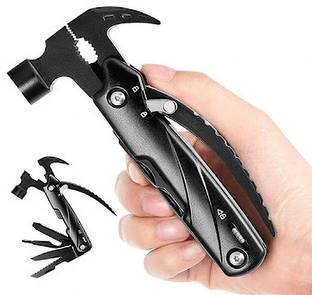 JAMBUVANTI GB12 Hammer Multi-Tool, Multi-Functional 12 in 1 Mini Hammer Club Hammer