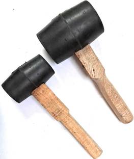 Lovely Combo of Rubber Hammer/Mallet with wooden handle 3 inch and 1.75 inch . Mallet