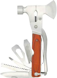 LAFILLETTE 10 In 1 Multifunctional Hammer Kit Bottle Opener Wire Cutter With Car Screw Driver FOR Home Camping Hiking Speciality Hammer