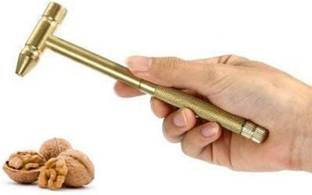 VICHAXAN Mini Hammer Brass Hammer with Screwdriver Hand Tools Multifunction 6 in 1 Jewelers Hammer Copper Hammer for Repair Mobile Phones, Laptops, Watches Curved Claw Hammer