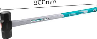 TOTAL Sledge Hammer 12LB, 900mm Fiberglass Handle, Carbon Steel, Drop Forged THT750516 Mason's Hammer