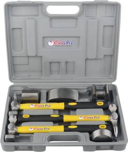 Mass Pro 1 Set Auto Body Repair Kit 7Pcs Craft Panel Beating Hammer and Dolly Set Hammer Dent Body Fender Tools Speciality Hammer