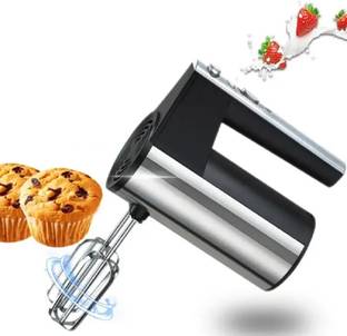 GaxQuly 500 W Silver, Black Electric Whisk, Hand Blender