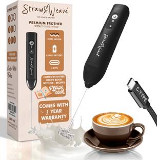 Straw&Weave 50 W Black Hand Blender, Electric Whisk