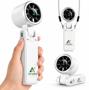 Aviren Foldable Solid White Hand Fan