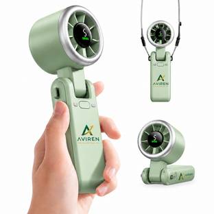 Aviren Foldable Solid Green Hand Fan