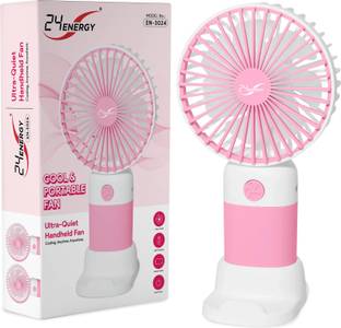 24 ENERGY Solid Pink Hand Fan