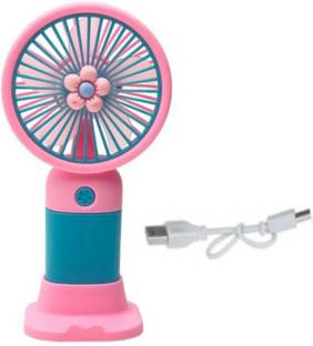 LaunchFort Floral Print Pink Hand Fan