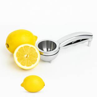 Evervibe Aluminium Hand Press Juicer for Home & Kitchen | Manual Citrus Juicer (Silver/Black) Hand Juicer