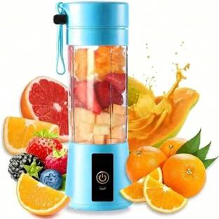 JTG Plastic Juicer Blender, 4 Blade Portable Electric Mini USB Bottle Blender, Rechargeable Hand Juicer