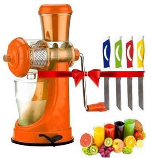 Saicrest Plastic Best Portable Handle Vacuum Locking System Juicer Making For Fruits Machine Hand Juicer