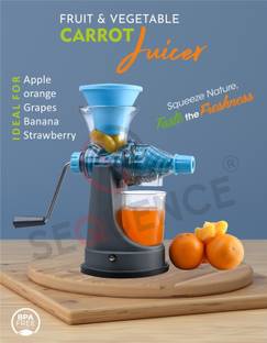 SEQUENCE Plastic Heavy Duty Hand Juicer For Carrot,Fruits And Vegtables Hand Juicer