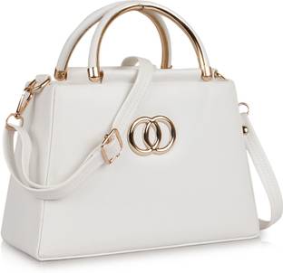 Lady Quinton Women White Handbag