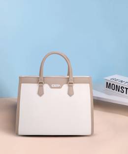 Dressberry Women Beige, White Hand-held Bag