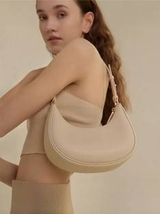aesthetic Women Beige Shoulder Bag