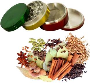 MOKSHA Aluminium Metal Herb Crusher with Honey Dust Filter 42mm 4 Parts Magnetic Hand Muller Grinder