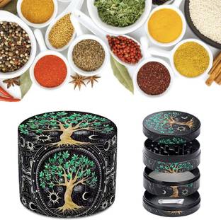 HASTHIP Tree of Life Herb Grinder Zinc Alloy Spice Mill 4 Layer Hand Muller Grinder
